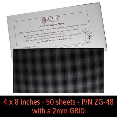 ZAP-IT带网格的激光校准纸4 x 8英寸