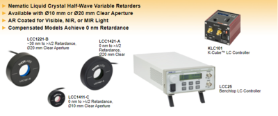 半波液晶可变延迟器/波片
